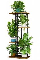 Suporte para plantas LINZINAR 4 níveis para 5 vasos 36x23x74 cm preto Suporte para plantas LINZINAR 4 níveis para 5 vasos 36x23x74 cm preto
