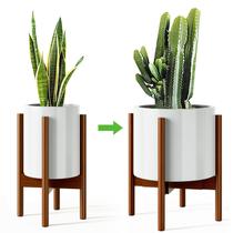 Suporte para plantas MUDEELA ajustável em bambu, 37 cm de largura