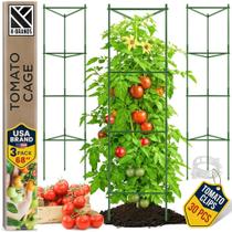 Suporte para plantas tipo gaiola para tomate K-Brands, 3 unidades, 173 cm de altura Suporte para plantas tipo gaiola para tomate K-Brands, 3 unidades, 173 cm de altura