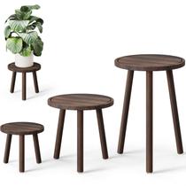 Suporte para Plantas Uneedem Kit com 3 Peças em Madeira Estilo Mid-Century Modern Suporte para Plantas Uneedem Kit com 3 Peças em Madeira Estilo Mid-Century Modern