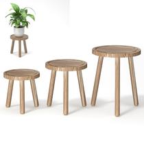 Suporte para Plantas Vecxoty, Kit com 3, Madeira, Estilo Mid-Century, 1528 cm Suporte para Plantas Vecxoty, Kit com 3, Madeira, Estilo Mid-Century, 1528 cm