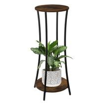 Suporte para Plantas YINMIT de 2 Níveis, Redondo, para Uso Interno, Marrom Suporte para Plantas YINMIT de 2 Níveis, Redondo, para Uso Interno, Marrom