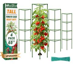 Suporte para Plantas ZeeDix Gaiolas para Tomate Resistentes de 165 cm - Kit com 4 Unidades Suporte para Plantas ZeeDix Gaiolas para Tomate Resistentes de 165 cm - Kit com 4 Unidades