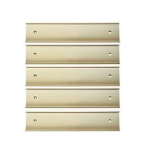 Suporte para plaqueta Icomecn, kit com 5 unidades, dourado amarelo, 5 x 20 cm Suporte para plaqueta Icomecn, kit com 5 unidades, dourado amarelo, 5 x 20 cm