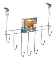 Suporte Para Porta Arthi Eclipse Cromado Duplo 7 Ganchos