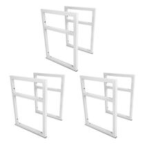 Suporte para Prateleira Design Industrial Milazzo Kit c/ 6 Branco