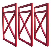 Suporte Para Prateleira Estilo Industrial 03 Un. Vermelho