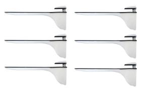 Suporte para prateleira pelicano branco - 06un