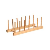 Suporte para pratos de bambu 6 lugares 30cm - HAUSKRAFT