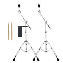 Suporte para pratos Seteol Boom, pacote com 2 baquetas e suporte