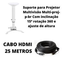Suporte Para Projetor Multivisão Multi-proj-p-br Com Cabo Hdmi 25m - 25 Metros