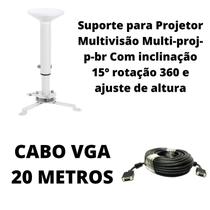 Suporte Para Projetor Multivisão Multiproj-P Com Cabo Hdmi 20m - 20 Metros