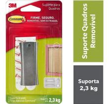Suporte Para Quadro Command Metalizado Médio 2,3kg 3m Suporte Para Quadro Command Metalizado Médio 2,3kg 3m