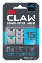 Suporte para Quadros 3M CLAW 6,8 kg para Drywall com Marcadores de Ponto 5 Unidades