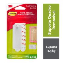 Suporte Para Quadros 3M Command 2,3Kg Branco Com 1 Peca Suporte Para Quadros 3M Command 2,3Kg Branco Com 1 Peca