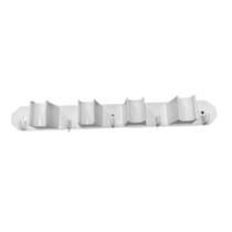 Suporte Para Rodo e Vassoura 4 Encaixes 5 Ganchos Branco Suporte Para Rodo e Vassoura 4 Encaixes 5 Ganchos Branco