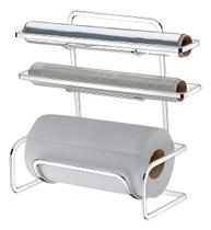 Suporte Para Rolos Papel Toalha/alumínio/pvc Cor Prata