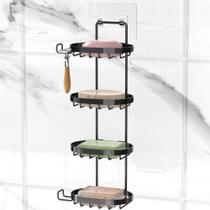 Suporte para saboneteira MASADI 4 Tier 304 em aço inoxidável preto Suporte para saboneteira MASADI 4 Tier 304 em aço inoxidável preto