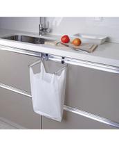 Suporte para sacola plástica porta de armário sem parafuso future utilidades cor prata