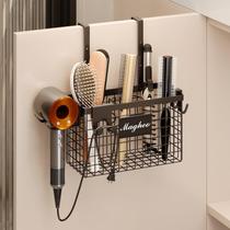 Suporte para secador de cabelo, porta de armário, adesivo 3 em 1, preto Suporte para secador de cabelo, porta de armário, adesivo 3 em 1, preto