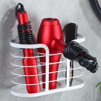 Suporte para secador de cabelo YIGII White Adhesive montado na parede