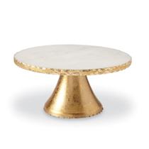Suporte para servir bolos Mud Pie Marble Pedestal Gold 6x11cm
