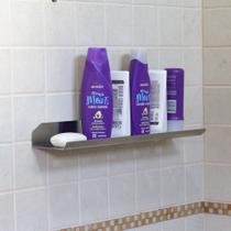 Suporte para Shampoo 50 Cm em Inox Escovado - Sem parafusos Suporte para Shampoo 50 Cm em Inox Escovado - Sem parafusos