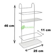 Suporte Para Shampoo Duplo De Box Aramado Aramado Preto Pluglar COR:CROMADO Suporte Para Shampoo Duplo De Box Aramado Aramado Preto Pluglar COR:CROMADO