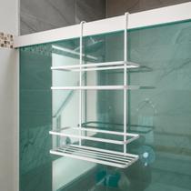 Suporte Para Shampoo Duplo Para Pendurar No Box Vidro Banheiro Suporte Para Shampoo Duplo Para Pendurar No Box Vidro Banheiro