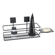 Suporte Para Shampoo e Sabonete Retangular Kit Banheiro