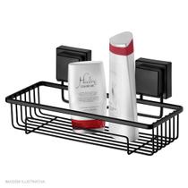 Suporte para Shampoo Future com Ventosa Preto Fosco