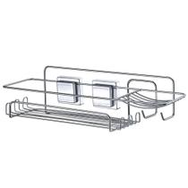 Suporte Para Shampoo Retangular Cromado Ventosa 1304 Arthi