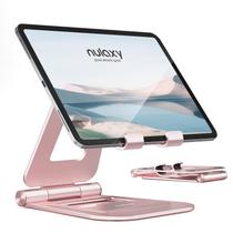 Suporte para tablet Nulaxy Aluminium, duplo dobrável, iPad, ouro rosa
