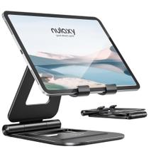 Suporte para tablet Nulaxy Aluminium Duplo Dobrável para iPad Preto