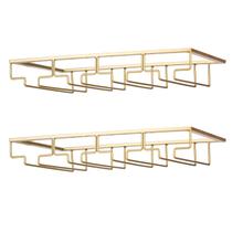 Suporte para taças de vinho FOMANSH Under Cabinet Stemware, pacote com 2 Suporte para taças de vinho FOMANSH Under Cabinet Stemware, pacote com 2