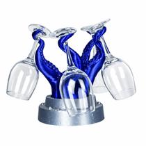 Suporte para Taças de Vinho Tentáculos Kraken Impressão 3D Decorativo - Prata - Prata