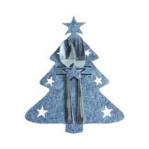 Suporte Para Talheres Em Forma De Estrela De Natal Com Design De Cervo, Bolsa Para Faca E Garfo,
