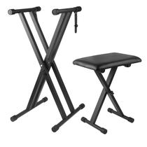 Suporte para Teclado e Banco de Piano Bazayona Double X - Ajustável Suporte para Teclado e Banco de Piano Bazayona Double X - Ajustável