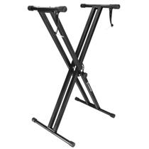 Suporte Para Teclado Musical Em X Duplo Reforçado Com Trava De 7 Ajustes SXD-10 Sonoros