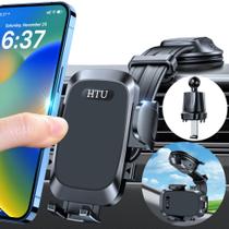 Suporte para Telefone de Carro HTU 2025 - Clipe de Sucção e Ventilação