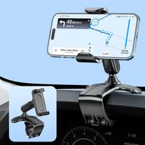 Suporte para telefone de carro NADRQQE multifuncional com rotação de 360 preto