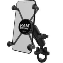 Suporte para telefone, montagem RAM e suporte X-Grip com base em U-Bolt no guidão