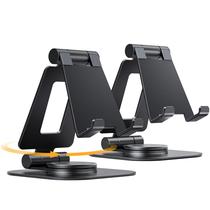 Suporte para telefone Nulaxy 2-Pack 360 Rotating Alumínio Preto Suporte para telefone Nulaxy 2-Pack 360 Rotating Alumínio Preto