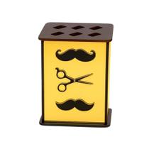 Suporte para Tesouras em MDF para Barbearia Espelhado Dourado Suporte para Tesouras em MDF para Barbearia Espelhado Dourado