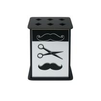 Suporte para Tesouras em MDF para Barbearia Espelhado Prata