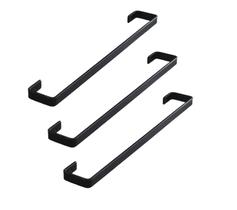 Suporte Para Toalha de Banho Estilo Industrial Preto Kit 3