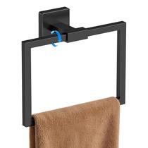 Suporte para toalha de mão CHJgroup com giro de 180 em aço inox preto Suporte para toalha de mão CHJgroup com giro de 180 em aço inox preto