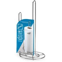 Suporte para Toalha de Papel 1612 em Inox Prático e Funcional para Cozinha Prata Arthi Suporte para Toalha de Papel 1612 em Inox Prático e Funcional para Cozinha Prata Arthi