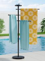 Suporte para Toalhas KES OTR200-BBK 150cm Aço Inoxidável com Base de Mármore