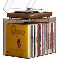 Suporte para Toca-Discos Bikoney Empilhável em Acrílico para Vinil Âmbar Suporte para Toca-Discos Bikoney Empilhável em Acrílico para Vinil Âmbar